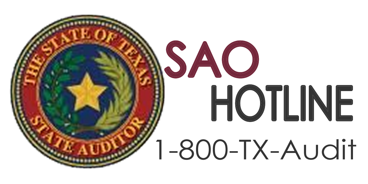 State Auditor's Office Fraud Hotline, Call 18008928348 or Click to Report