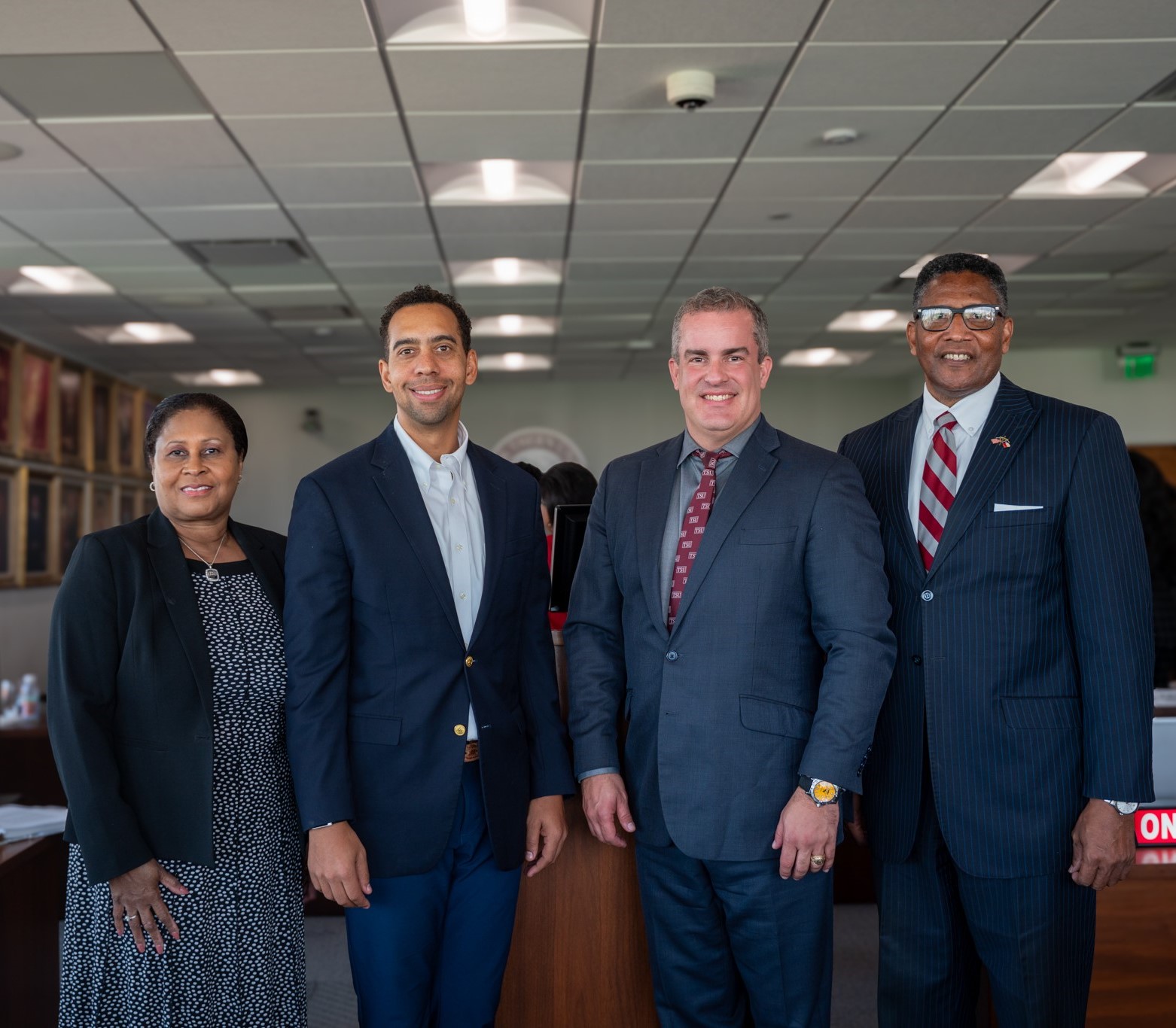 Board of Regents 2025 group photo, pictured from Left to right, Regent Rose, Regent Gore, Regent Benham, and Regent Johnson