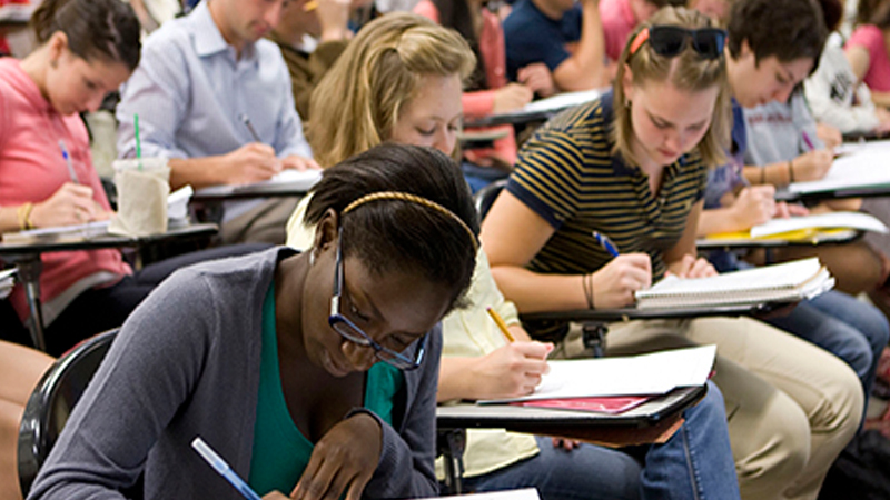 Classroom with students