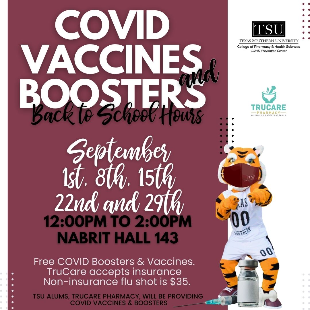 TSU COVID Vaccine Schedule September 2022