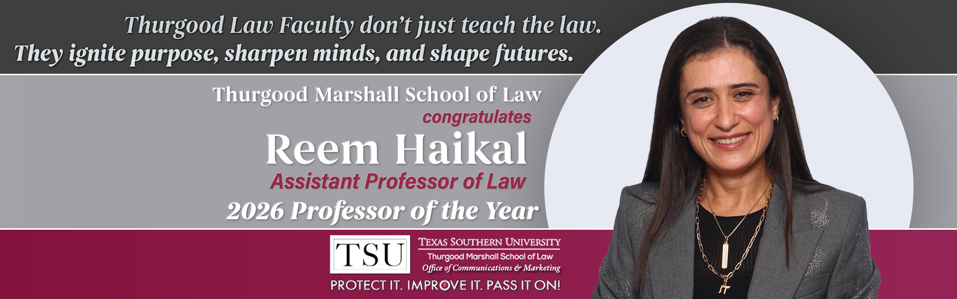 Reem Haikal Professor of the Year