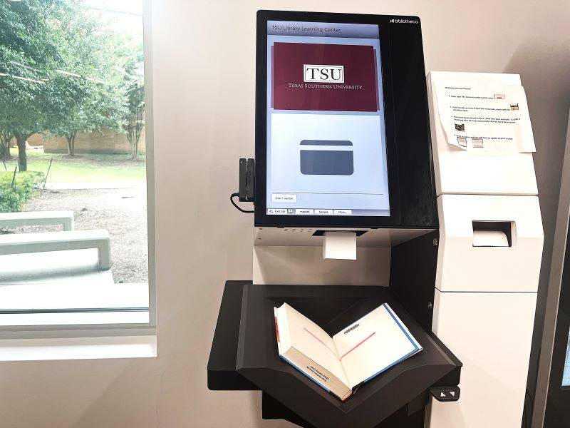 book checkout station