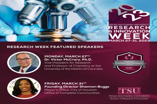 Texas Southern University Hosts Research and Innovation Week to Showcase New Developments from TSU Laboratories to the World 