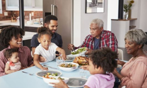 Family eating